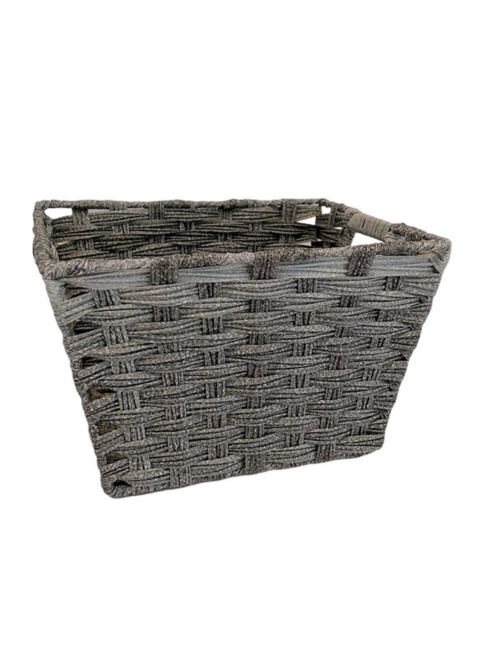 mDesign Basket Gray Silver Woven Functional Get organized in style Like new